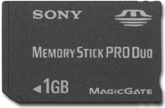 1GB Professional High-Speed Memory Stick PRO Duo