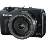 Canon EOS-M Mirrorless Digital Camera with EF-M 22mm f/2 STM Lens - Black