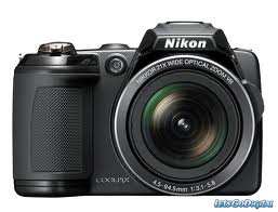 Nikon Coolpix L120 Digital Camera with 14.1 Megapixels, 21x Optical Zoom- Black