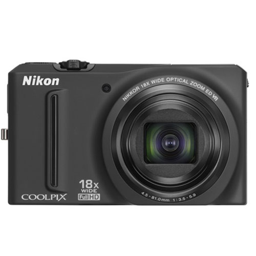 Nikon Coolpix S9100 Digital Camera with 12.1 Megapixels, 18x Optical Zoom - Black